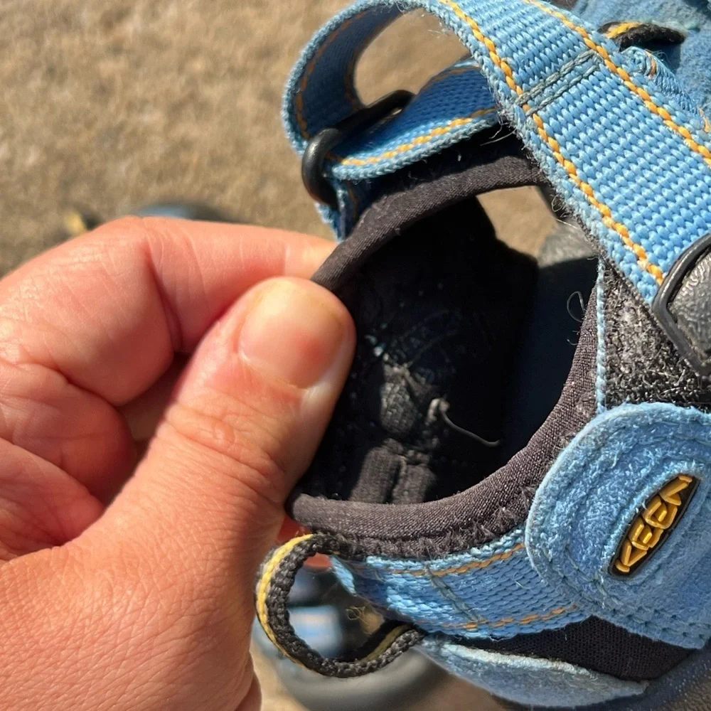 Kids Blue and Black Sandals Keen